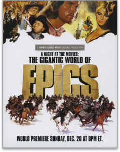 Image of movie poster for A NIGHT AT THE MOVIES: THE GIGANTIC WORLD OF EPICS directed by Laurent Bouzereau